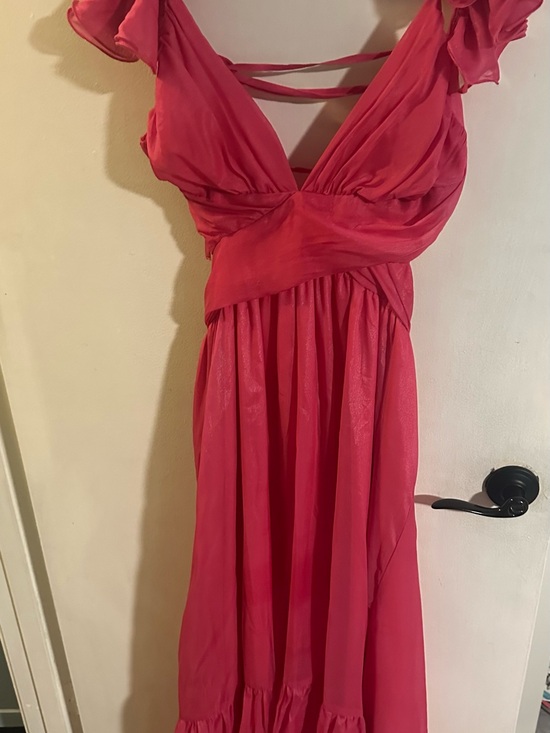 Petal & Pup Dresses & Skirts - Petal & Pup Hot Pink V-Neck Maxi Dress